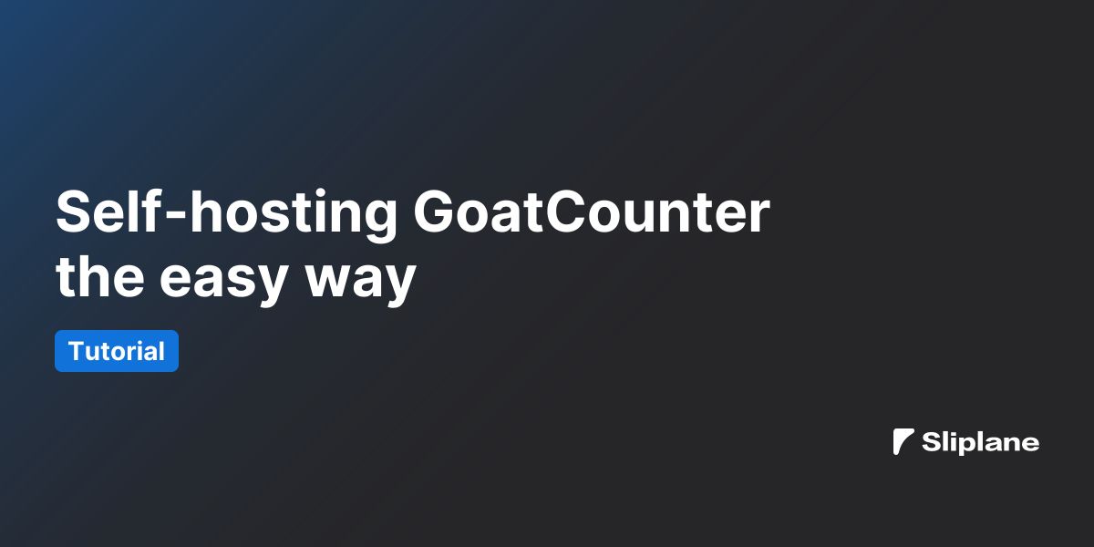 GoatCounter selbst hosten - ganz einfach